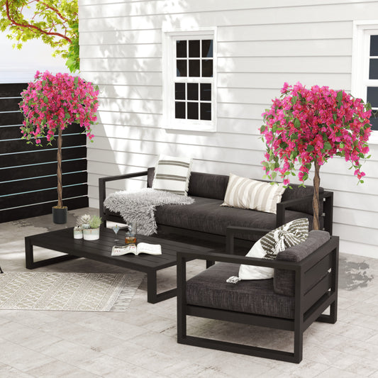 Toysnug Set Of 2 Decorative Artificial Red Plants